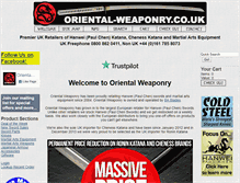 Tablet Screenshot of oriental-weaponry.co.uk